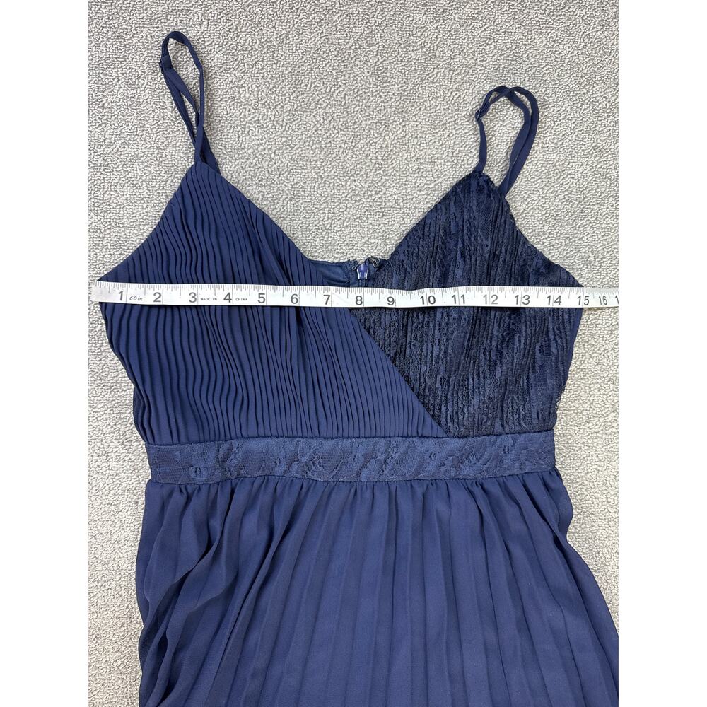 Lulus Date With a Daydream Lace Tiered Maxi Dress Navy Blue Size Small - Picture 7 of 12